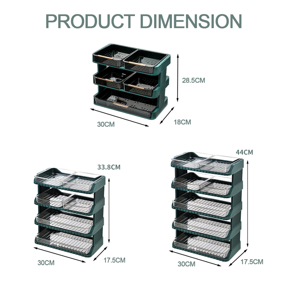 FC009 Stackable Food Plate Rack Food Serving Plate Food Organizer ...