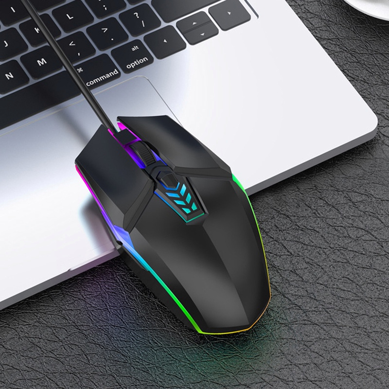 USB Wired Muose LED light Backlight Gaming Mouse Pink 3200DPI Silent ...