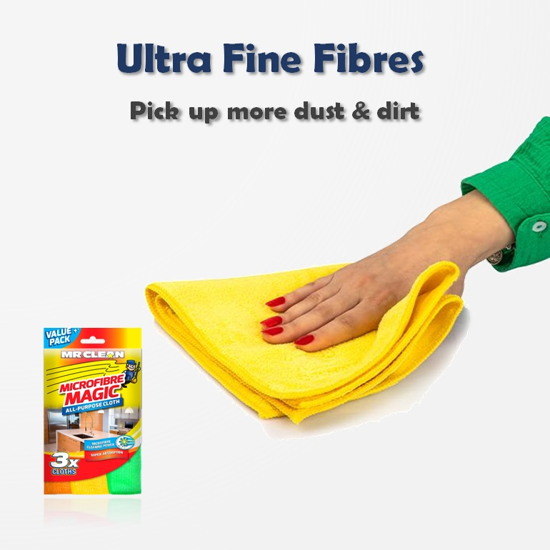 Mr Clean Microfiber Magic Cloth 3pcs Value Pack ABMH006 | Shopee Malaysia