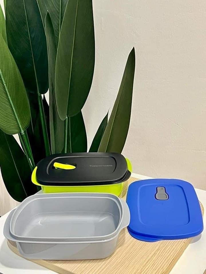Tupperware Crystalwave Rectangular 1.0L/ Microwaveab Food storage box ...