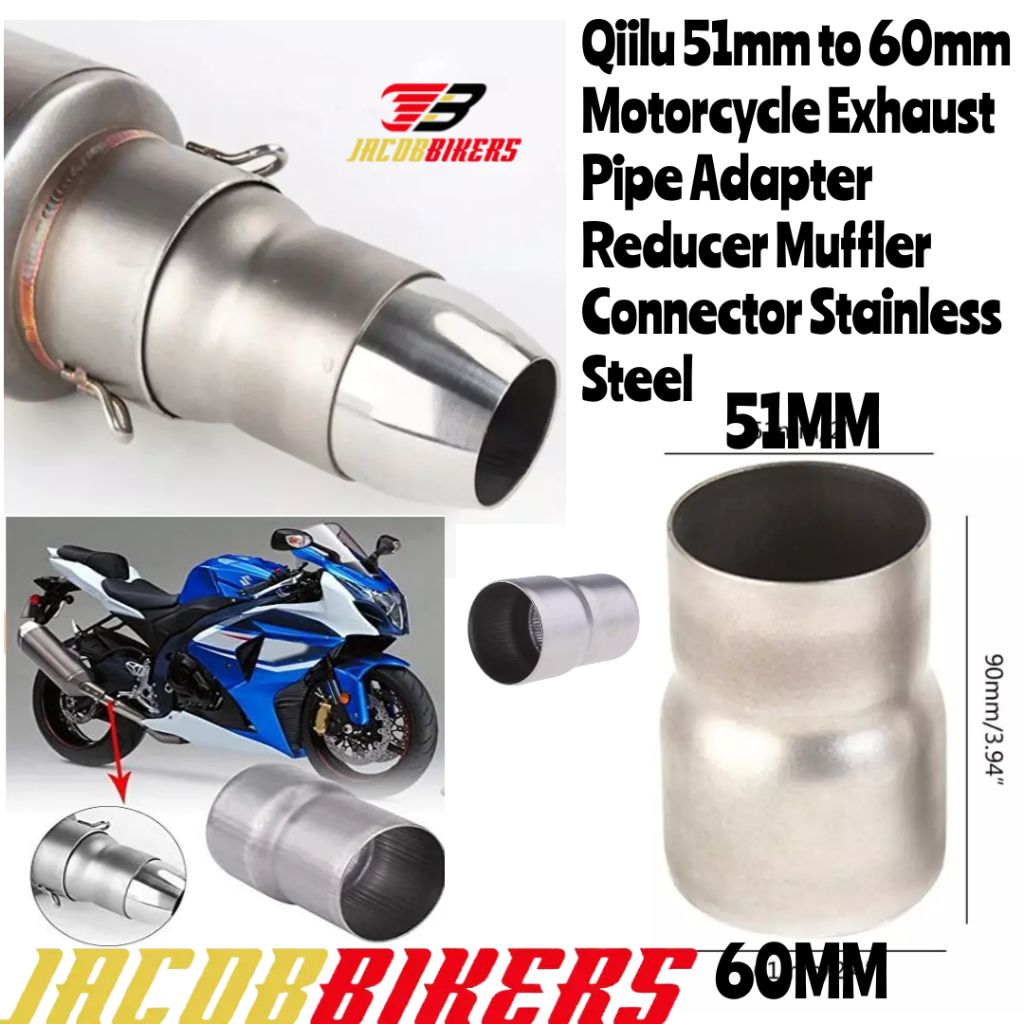 Motorcycle Exhaust Adapter 51mm to 60mm Motorcycle Exhaust Pipe Adapter ...