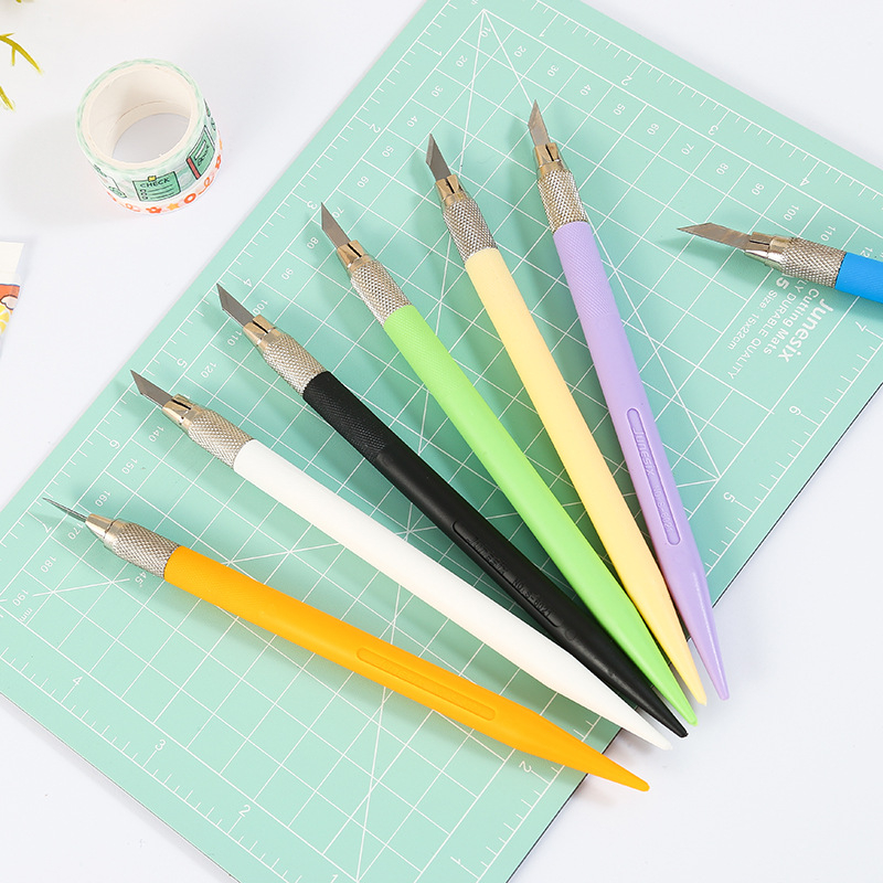 A5 Cutting Mat Colored Craft Knife With 12 Replacement Blades Craft ...
