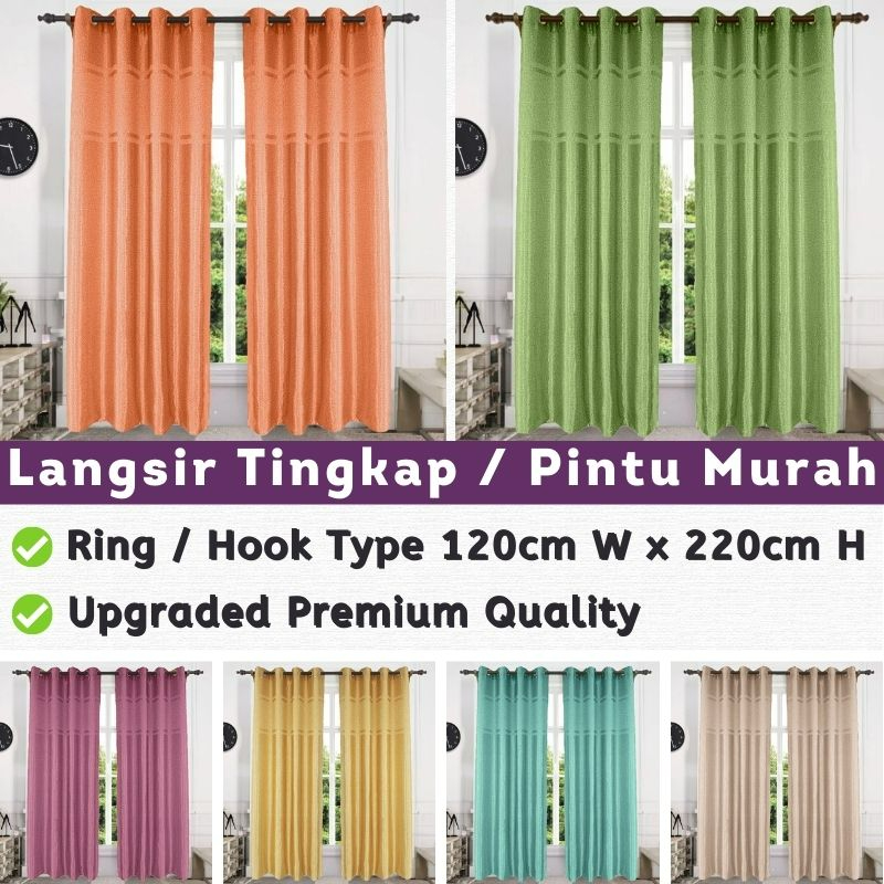 RENEOS Langsir Tingkap Murah Hook / Ring Langsir Pintu Bilik Curtain ...