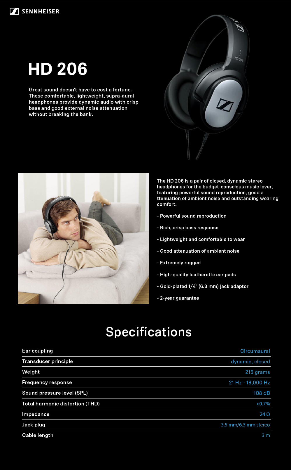 Hd discount 206 headphone