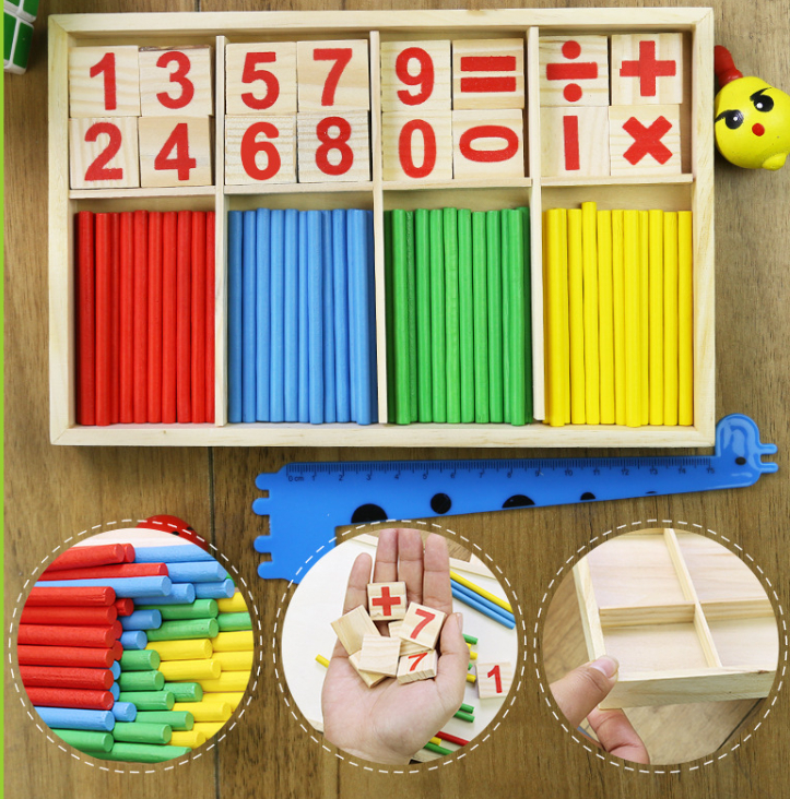 Wooden Mathematical Intelligence Counting Stick Early Education for ...