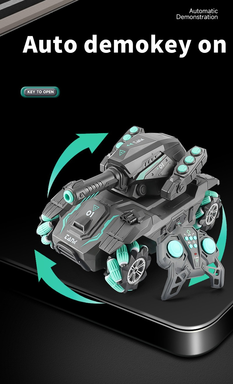 RC Tank Large 3 in 1 Hand GestureStunt Car Launch Water Bomb Remote ...