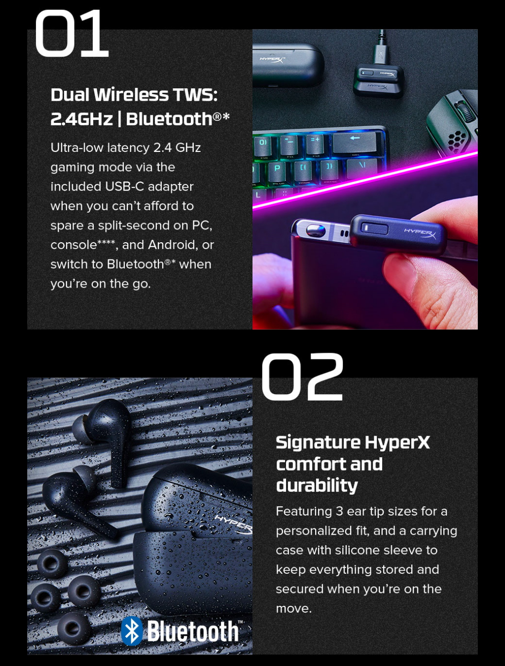 HyperX Cloud MIX Buds True Wireless Gaming Earbuds TWS 4P5D9AA | Shopee ...