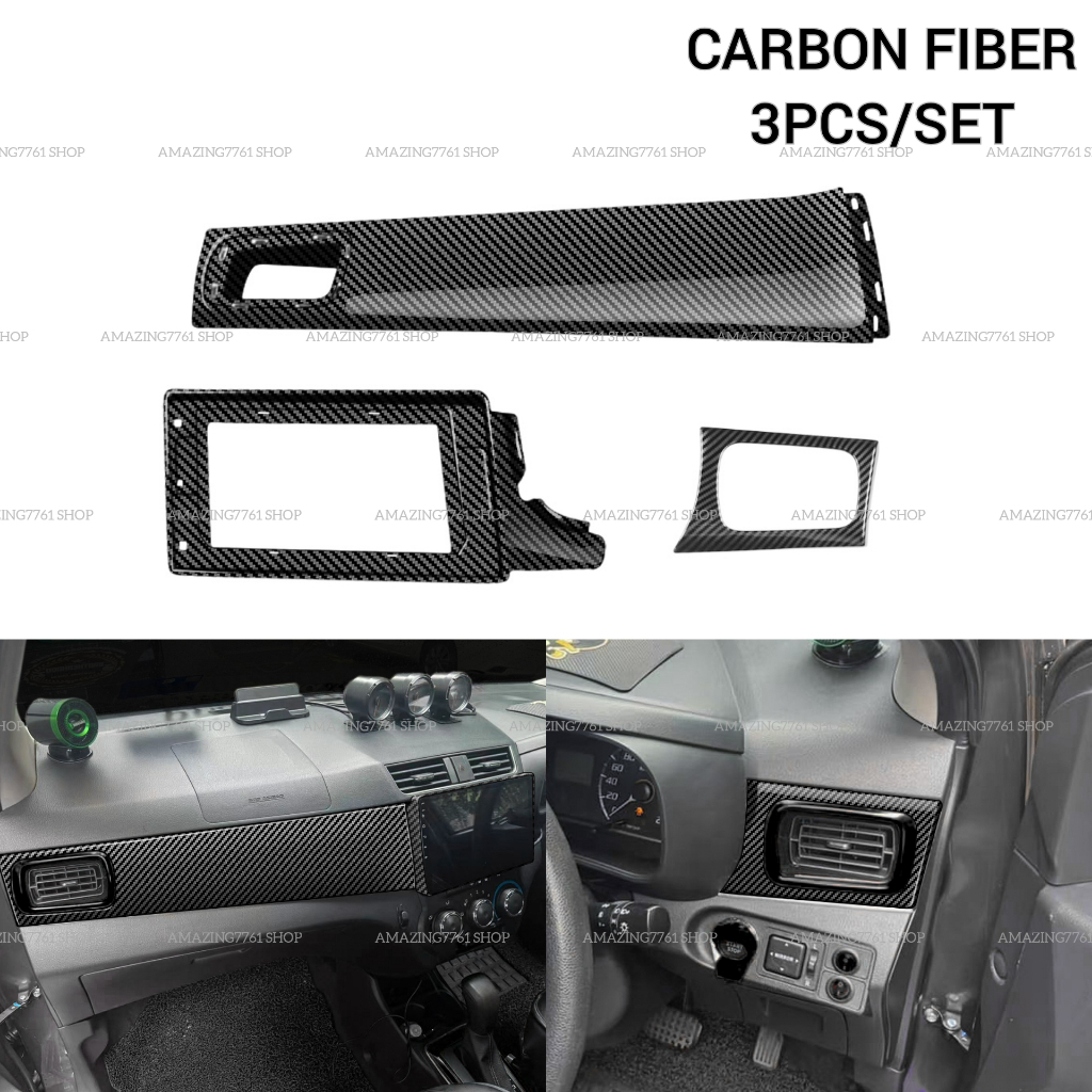 AMAZING PERODUA BEZZA 2016-2024 CAR CARBON FIBER ANDROID PLAYER CASING ...
