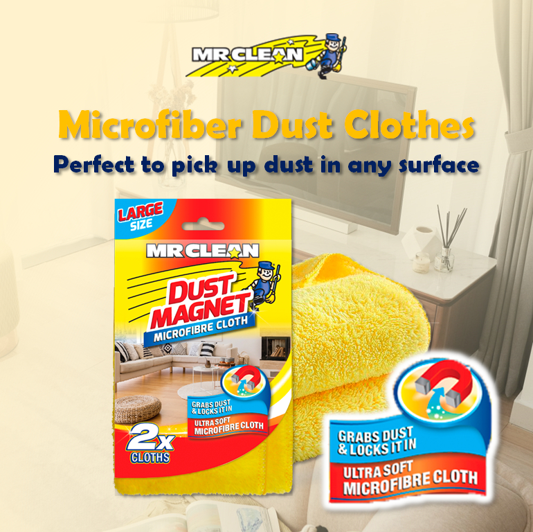 Mr Clean Microfibre Dust Magnet Cloth ABMH041 (2pcs /pack) | Shopee ...