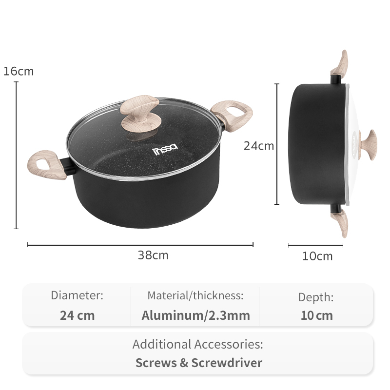 Simplus 24cm Soup Pot Non Stick Coating Periuk PFOA Free Compatible ...