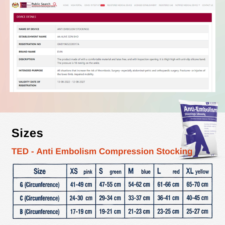 Europe Medical TED Anti Embolism Compression Stockings - Maternity ...