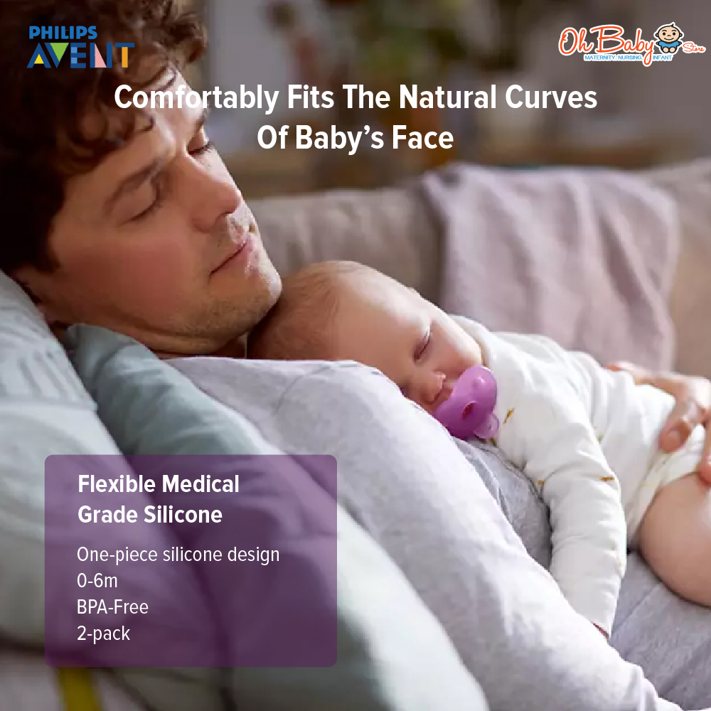 Philips Avent Curved Soothie (0 - 6m x 2pcs) Soother Pacifier | Shopee ...