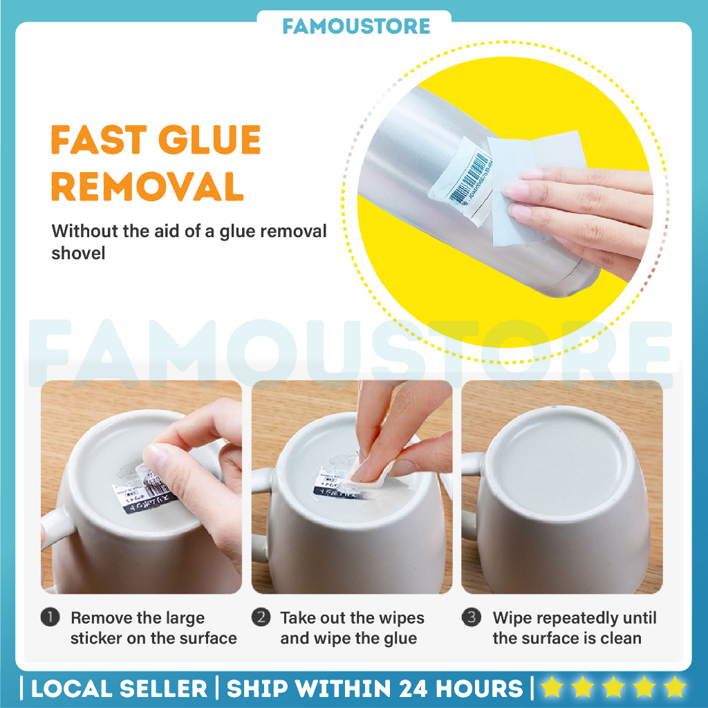 36PCS Powerful Sticker Remover Wipes Car Sticker Removal 除胶湿巾 | Shopee ...
