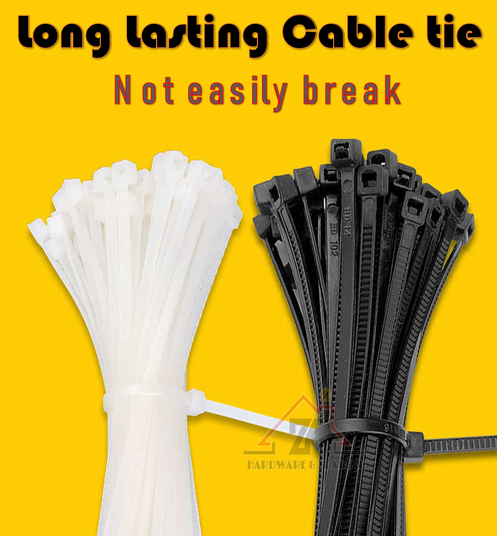 [THICK 100PCS] Nylon Cable Tie Self- Locking Zip Tie 4