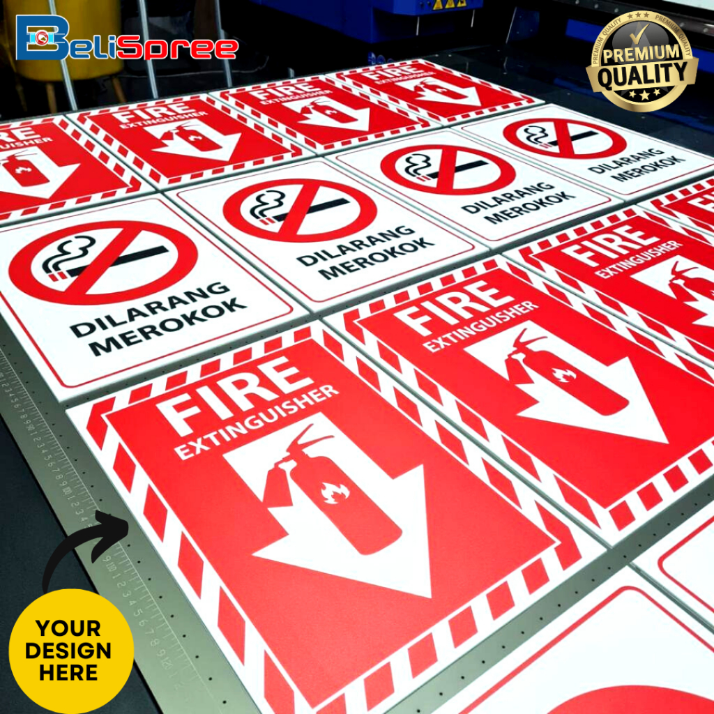 Signage Board A3 Size (3mm) No Smoking Sign Beware of Dog Sign Clamping ...