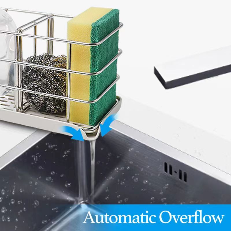 Sponge Rack Holder Kitchen Sink Rack 304 Stainless Steel Kitchen Sink ...