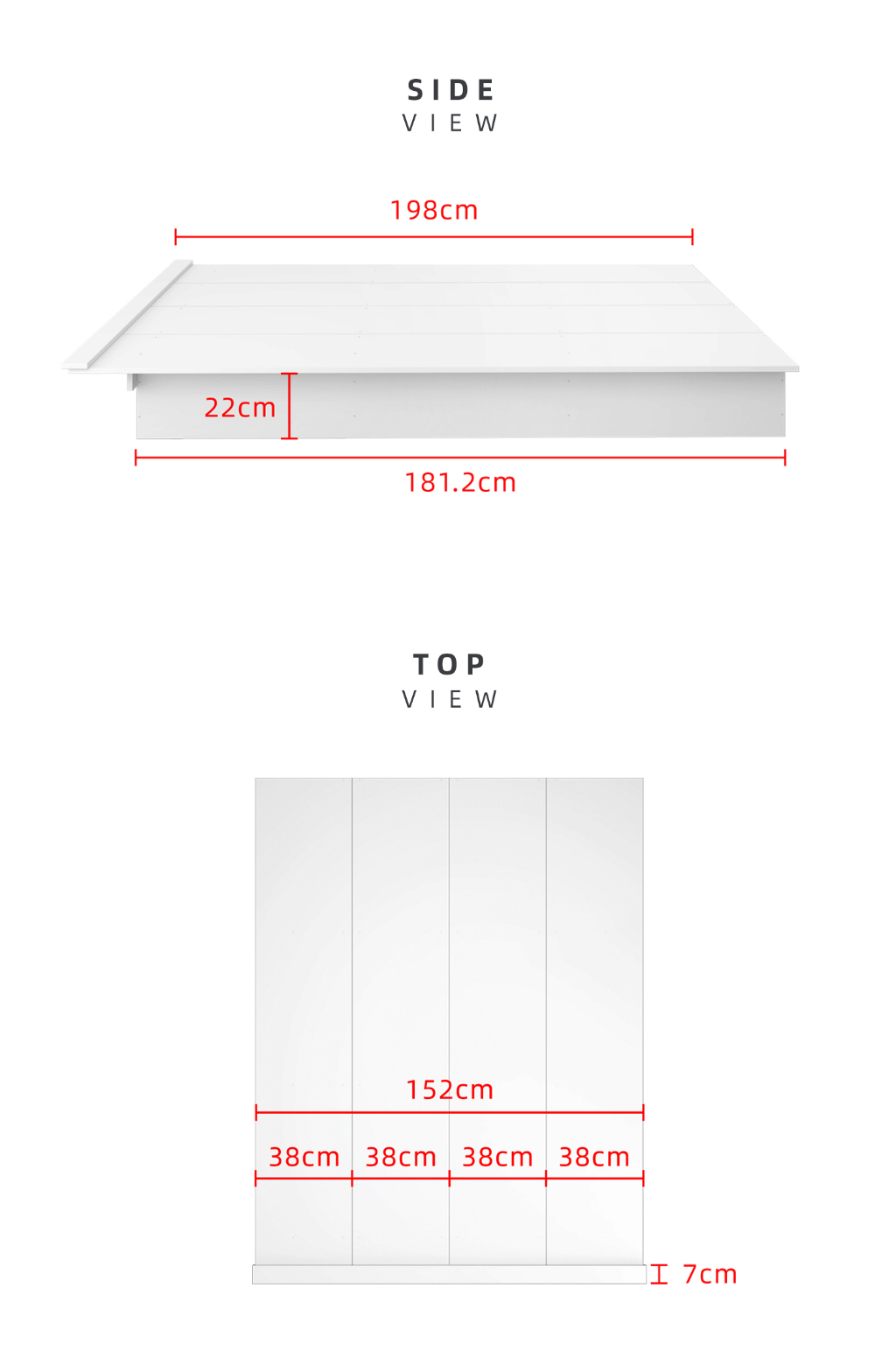KitchenZ Jordan Series Wooden Queen Bed Frame with Headboard / Katil
