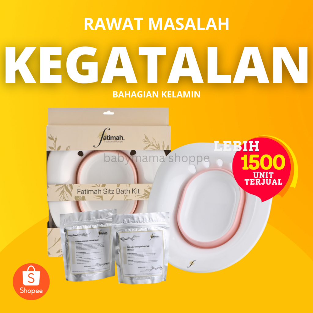 [ready Stock] Set Bertangas Fatimah Sitz Bath Set Tangas Mak Kuntum