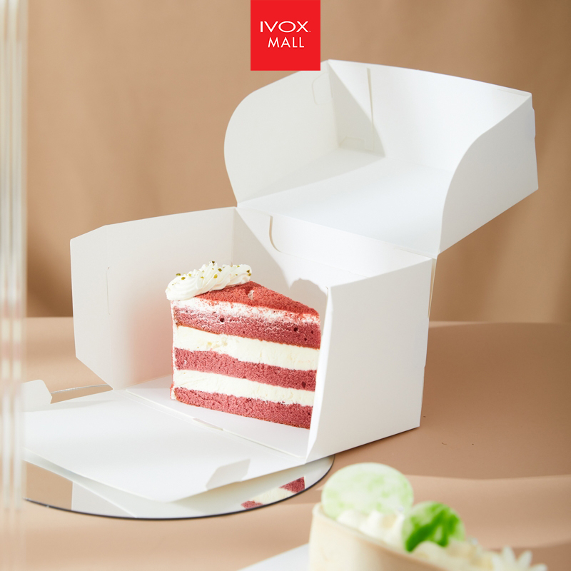 Designer White Cake Box Slice Cake Dessert Cake Packaging Box Thousand ...