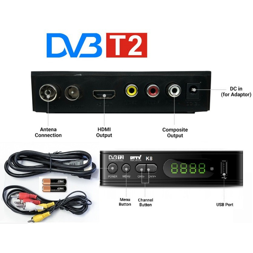 MYTV Decoder DVB T2 Digital Dekoder Myfreeview Tv Receiver Malaysia ...