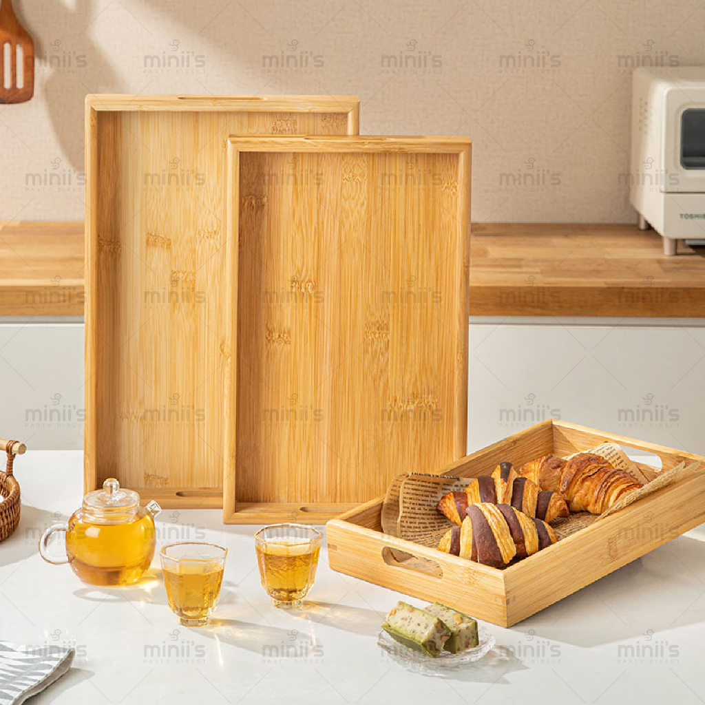 RAYA Miniis Dulang Kayu Wood Bamboo Trays wooden tray with handles ...