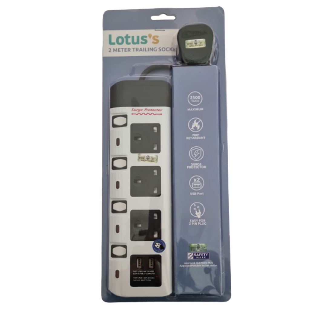 Lotuss Trailing Socket 3G 2M With USB | Shopee Malaysia