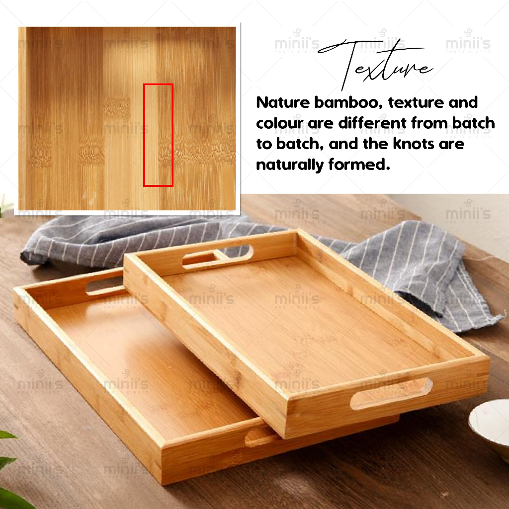 RAYA Miniis Dulang Kayu Wood Bamboo Trays wooden tray with handles ...