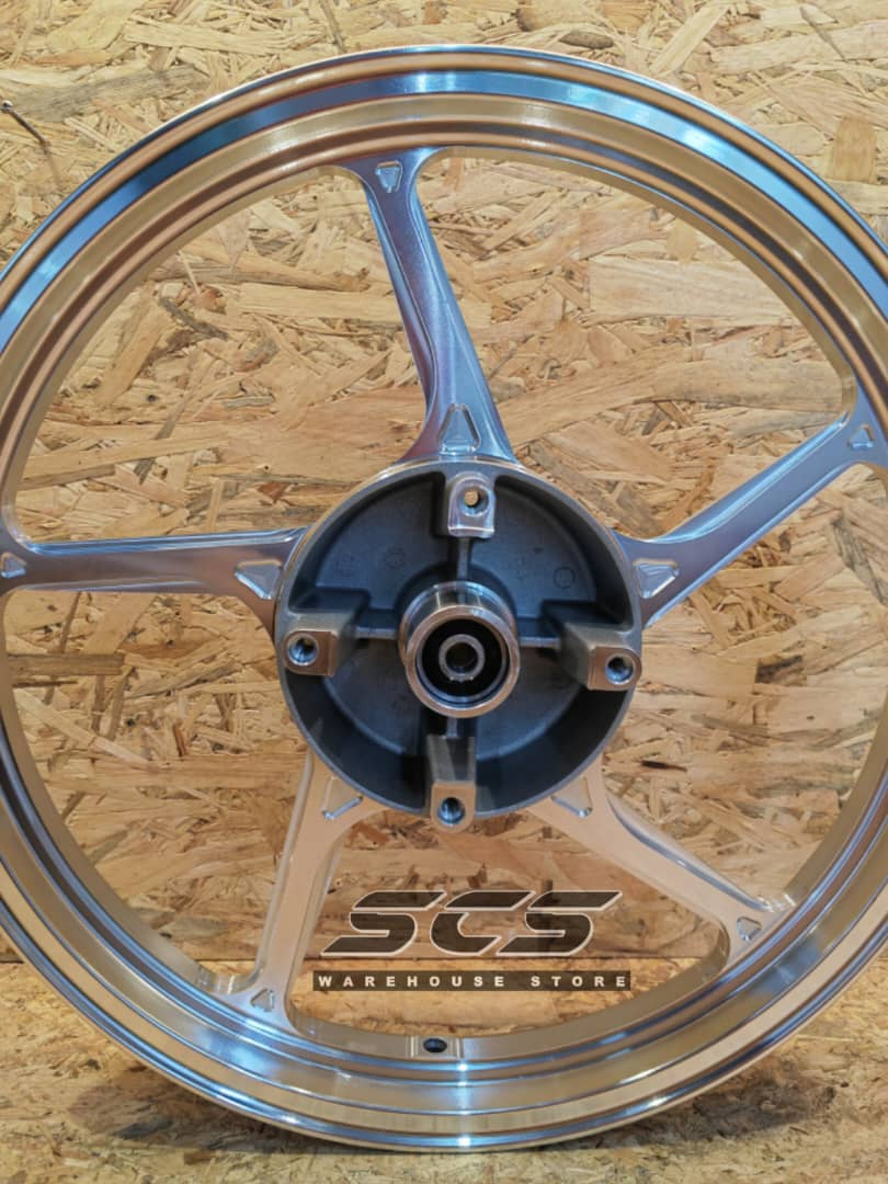 HONDA RS150 AJI RACING Sport Rim Chrome Silver FORGED 160/185/17' CR ...