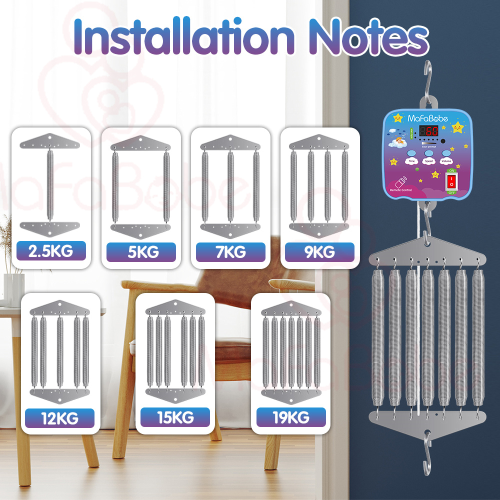 Mafababe Baby Spring Cot Full Set Cradle Stand Frame Baby Sarong Buai ...