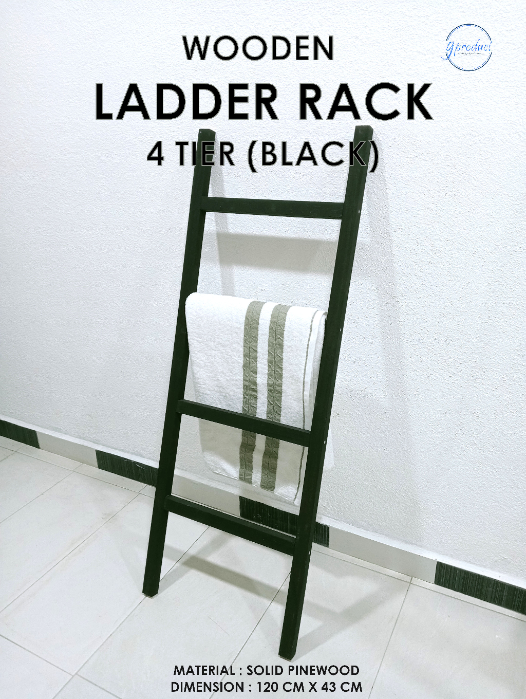 RUSTIC LADDER TOWEL RACK | RAK TUALA TANGGA HIASAN | HOME DECO | DEKO ...