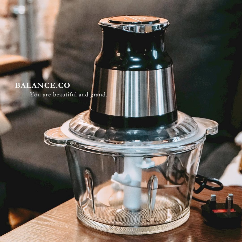 Balance.co Glass Meat Grinder Garlic Mincer Food Processor Blender ...
