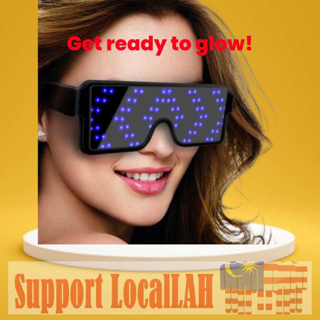LED Flashing Light-Up Party Glasses - Spectacles with Blinking Lights ...