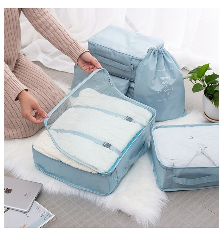Dropship 9Pcs Clothes Storage Bags Water-Resistant Travel Luggage