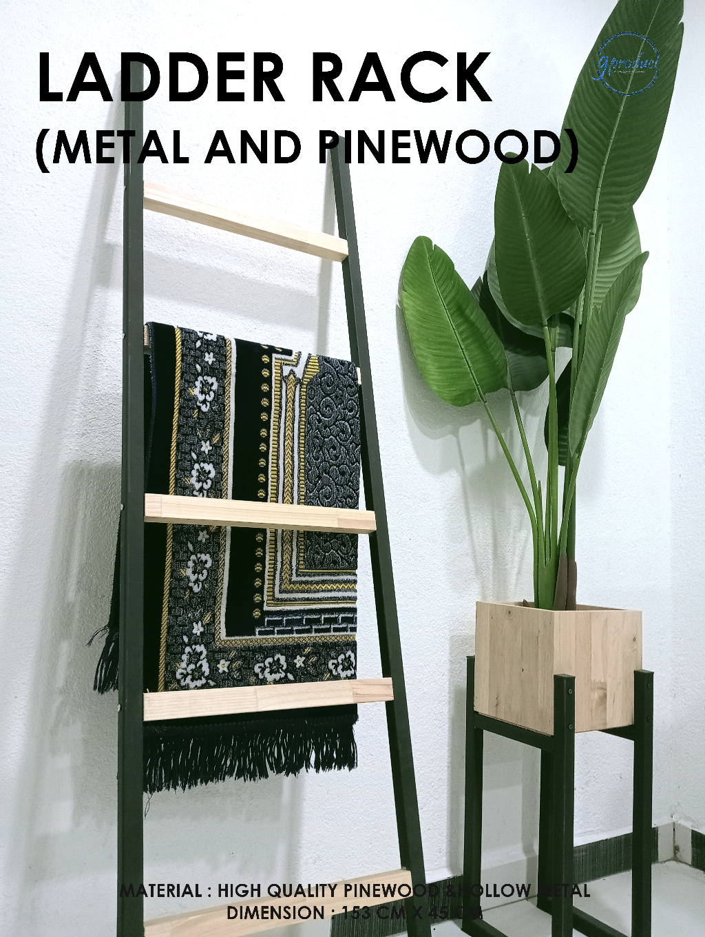 METAL LADDER TOWEL & METAL RACK | RAK TUALA TANGGA HIASAN | HOME DECO ...