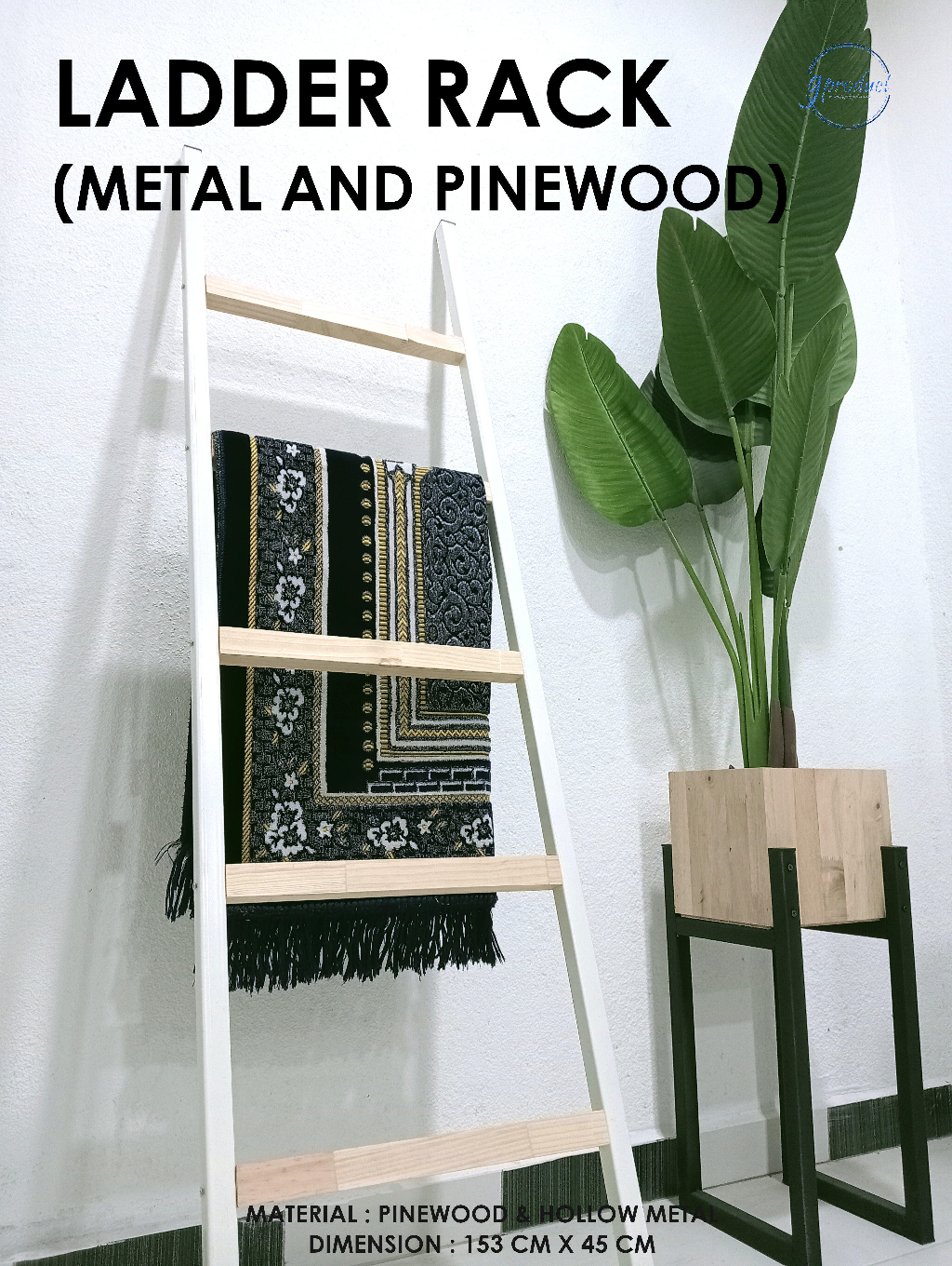 METAL LADDER TOWEL & METAL RACK | RAK TUALA TANGGA HIASAN | HOME DECO ...
