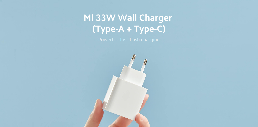 Xiaomi Mi 33W Wall Charger (Type-A + Type-C), EU