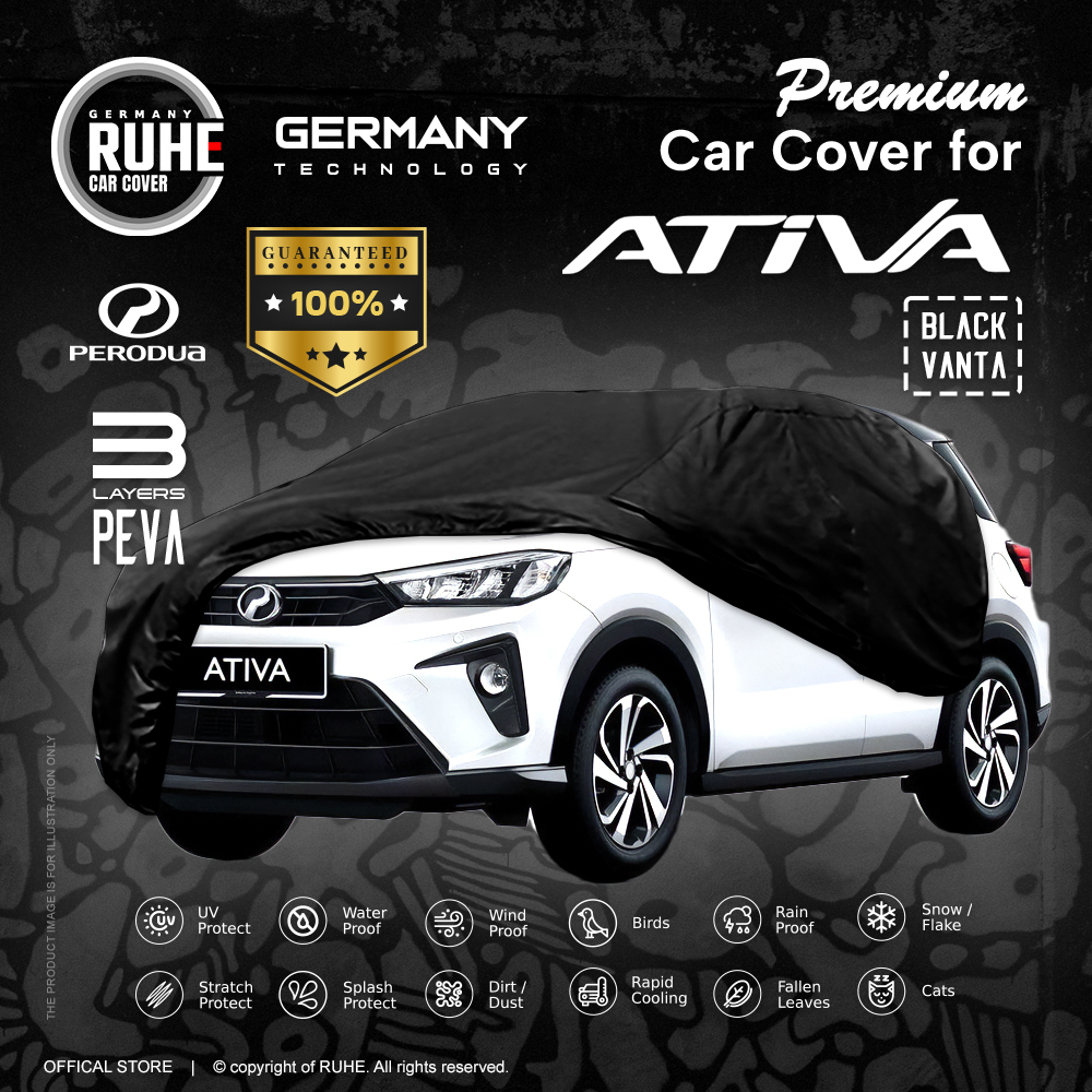 RUHE Germany Perodua Ativa Cress Cold Black Peva Car Cover Outdoor ...
