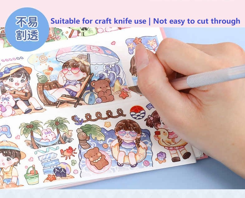 A5 Sticker Collecting Album Cute Girls Reusable Sticker Book Double ...