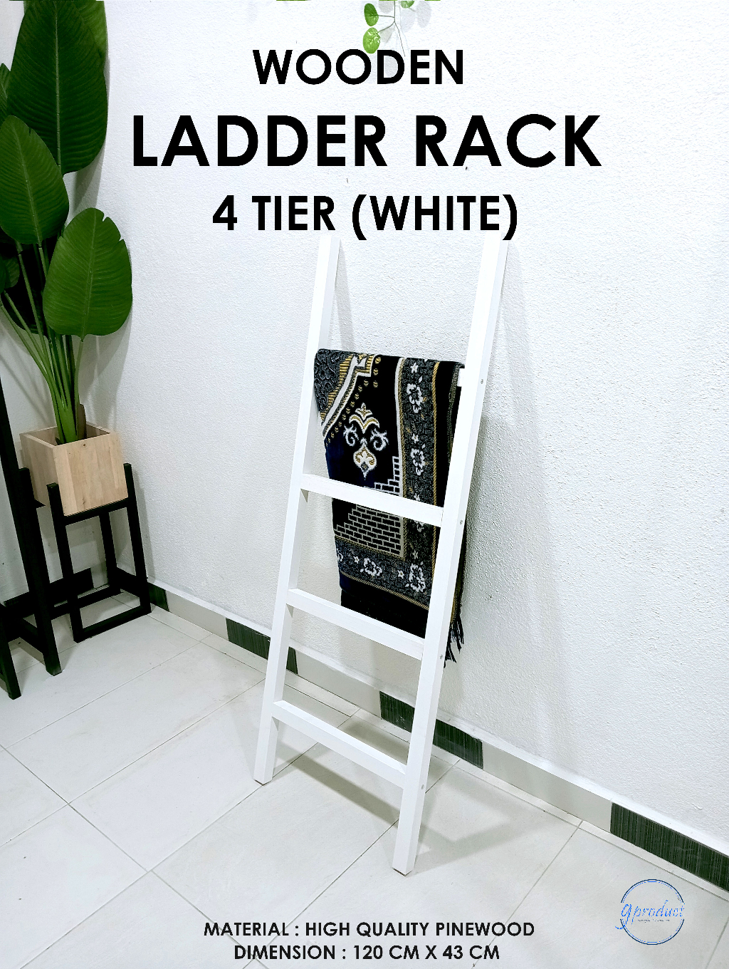 RUSTIC LADDER TOWEL RACK | RAK TUALA TANGGA HIASAN | HOME DECO | DEKO ...
