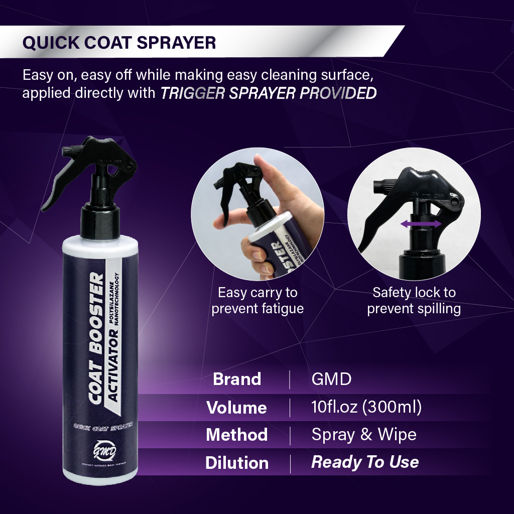 GMD Coat Booster Activator (300ml/10 fl.oz) Nano Coating Spray Nano ...