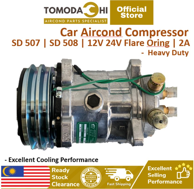TOMODACHI Compressor Car Aircond Universal SD 507 SD 508 2A Pully 12V ...