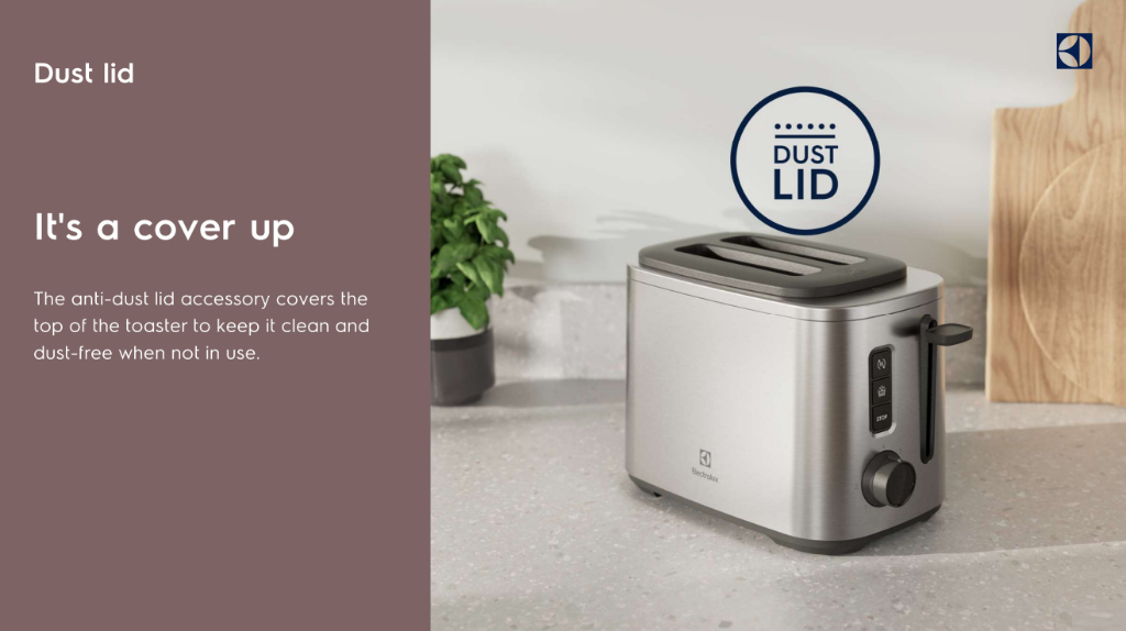 Electrolux 2 Slice Toaster with 7 Heat Levels E2TS1100W ETS1303W BT