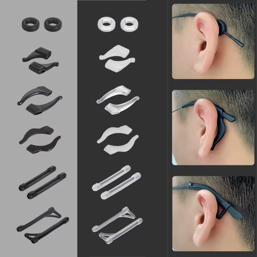 Anti Slip Glasses Ear Hook Silicone for Sport Spectacles Anti Slip Hook ...
