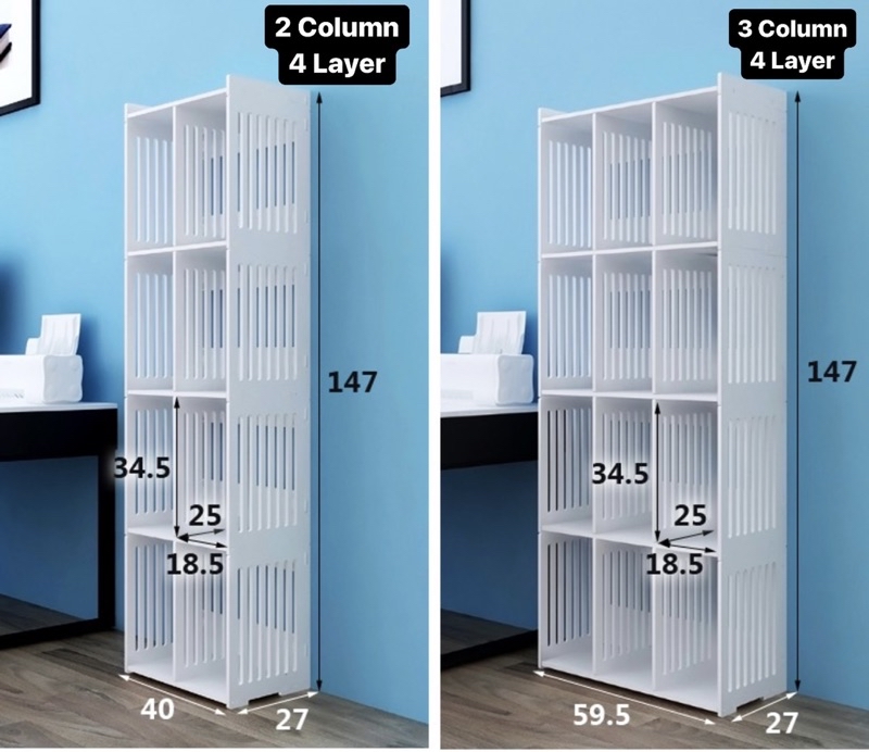 DIY Rak Buku Ikea Style Bookshelf Furniture Office Rack File Stationery