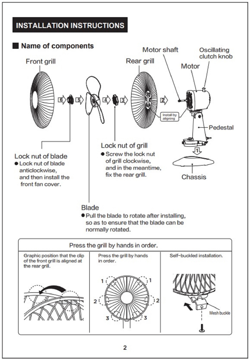 Midea 12" Table Fan MF12FT16JC Shopee Malaysia