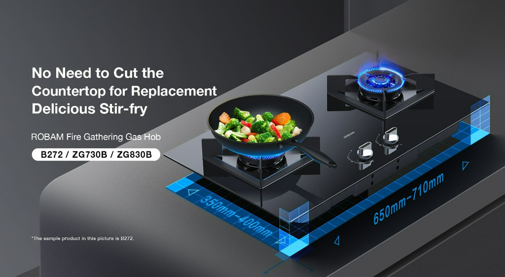 ROBAM Fire Gathering Gas Hob ZG830B | Shopee Malaysia