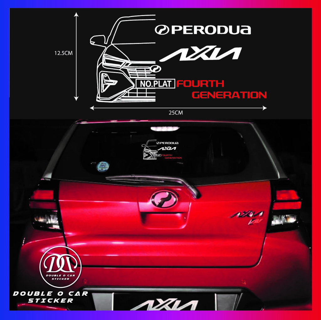 [Ready Stock]Perodua Axia fourth generation shape&words sticker KI00591 ...