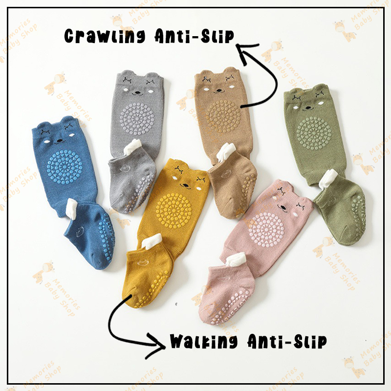 crawling phase knee protector socks baby safety | Shopee Malaysia