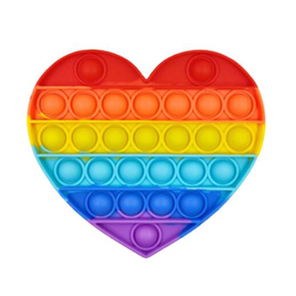 (Clear Stock) Stress Relieve Silicone Push Pops Rainbow Bubble Sensory ...