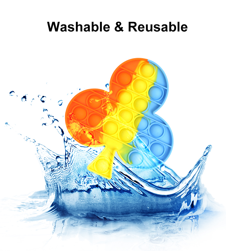 (Clear Stock) Stress Relieve Silicone Push Pops Rainbow Bubble Sensory ...